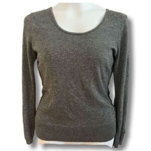 Madison Gray Sparkly Soft Scoop neck long sleeve sweater. Size XL